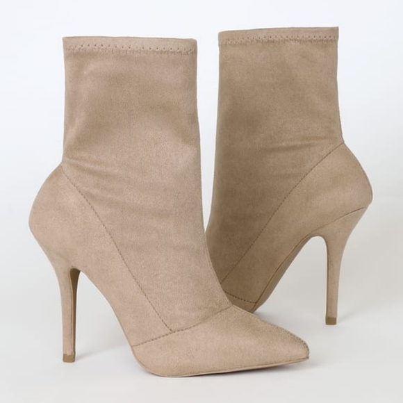 Lulu's Stassy Vegan Suede Sock Boots - Picture 2 of 3